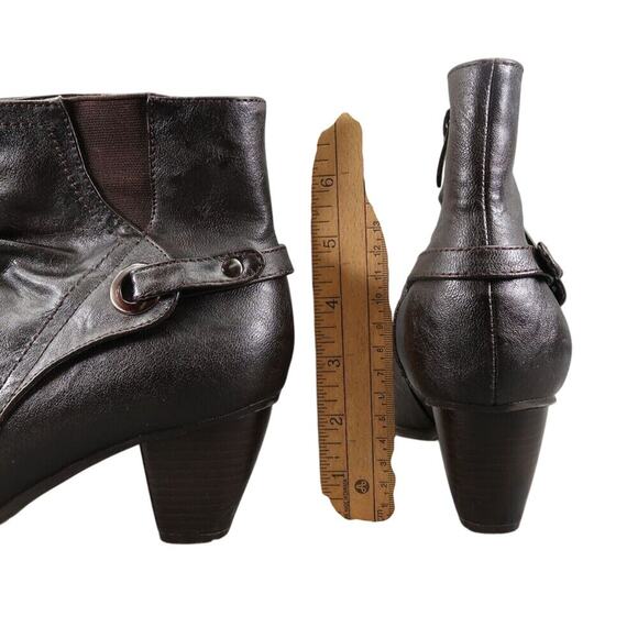 Spring Step Shoes Womens 39 Patrizia Bootie Block Heel Slouchy Leather Fashion - Picture 7 of 16